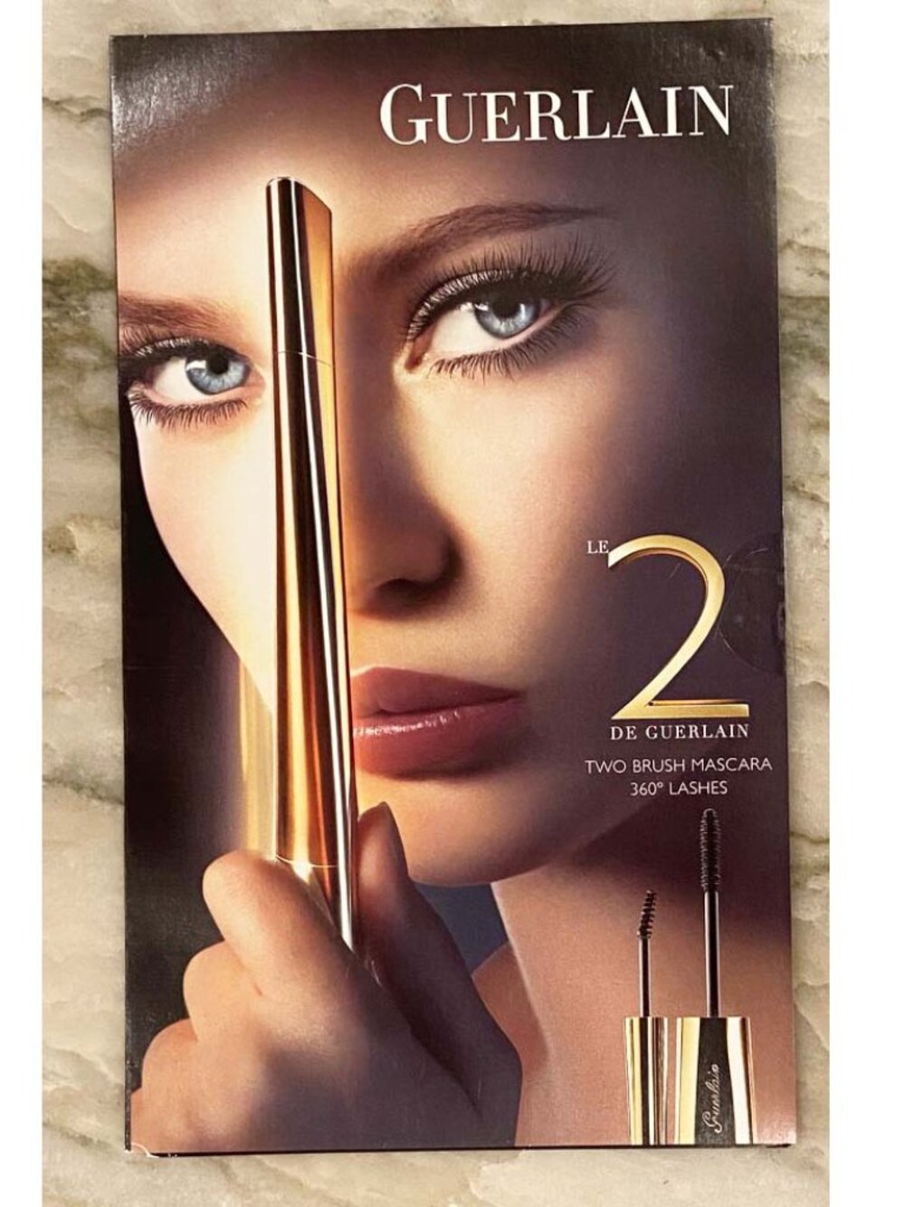 GUERLAIN: Neiman Marcus: Vtg. 3 panel - 2 fold advertising brochure for mascara